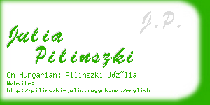 julia pilinszki business card